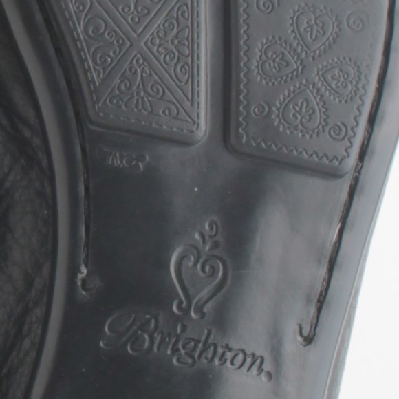 Brighton URSA Black Leather Elegant Driving Shoes Loafers 8.5N - Picture 14 of 16